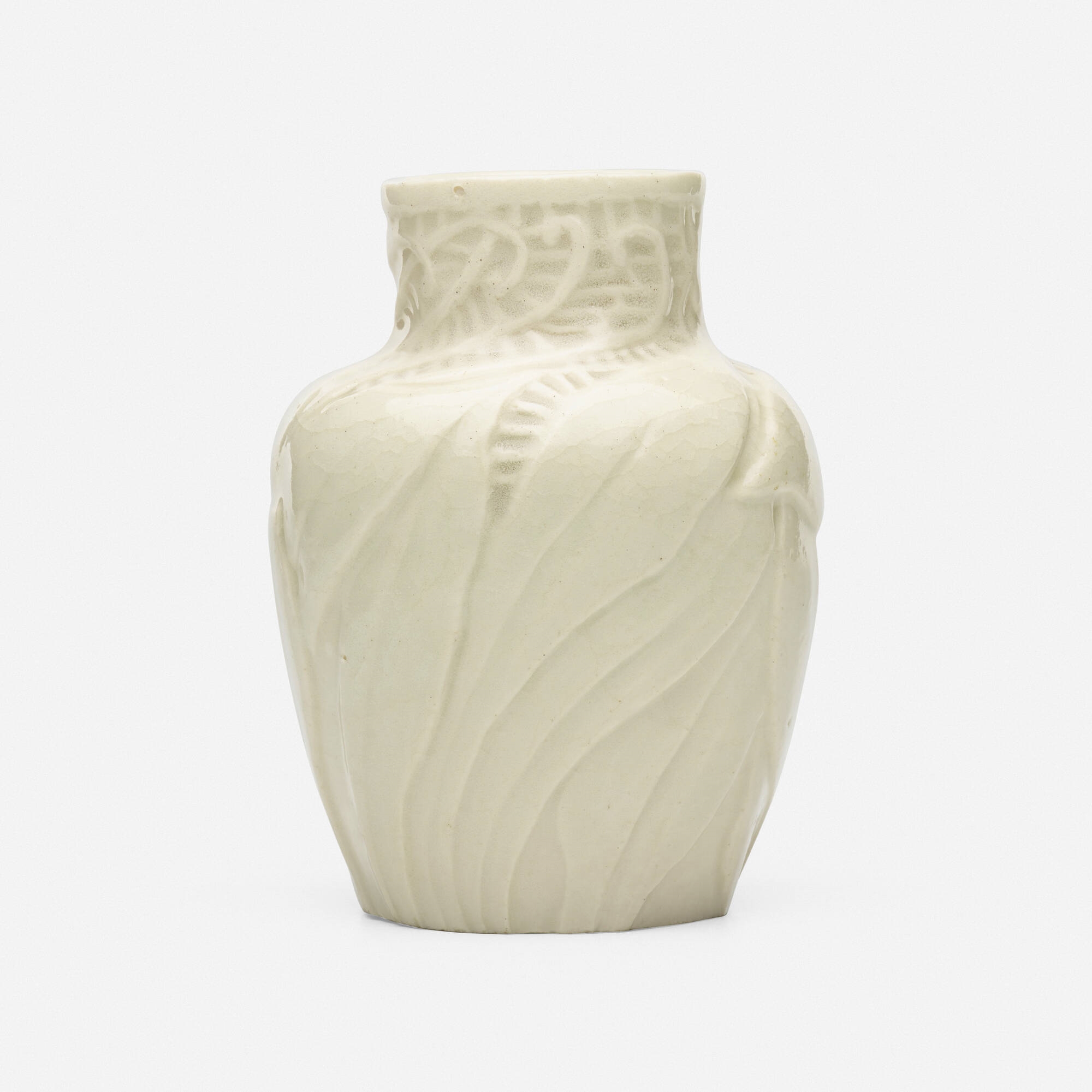 Artwork by Mary Louise Mclaughlin, Rare Losanti grain-de-riz (rice grain) vase, Made of carved and glazed porcelain