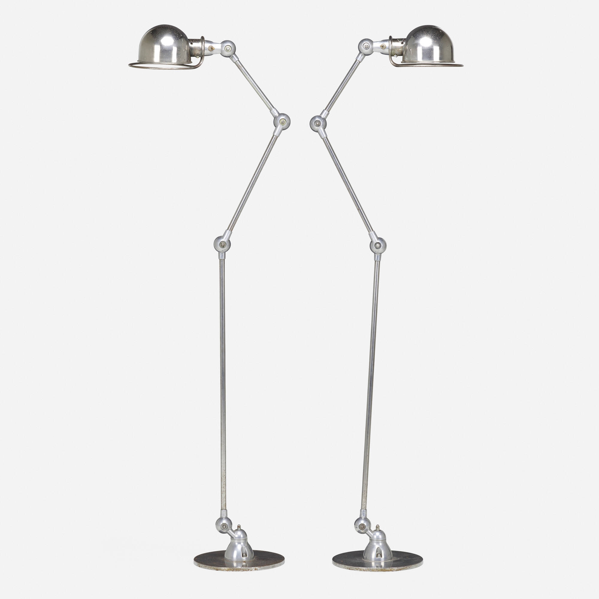 Adjustable floor lamps, pair - Jean-Louis Domecq