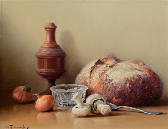 Cob Loaf, Mushrooms and Onions by Robert Chailloux