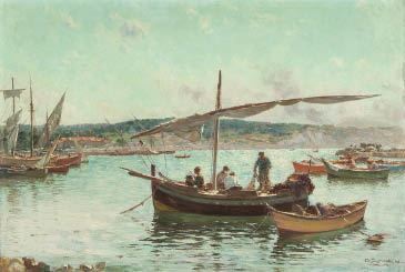 Fishing Boat by Charles Louis Signoret, 1903