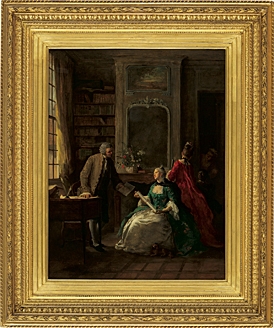 Artwork by Louise Émilie Leleux-Giraud, Portrait, Made of oil on board