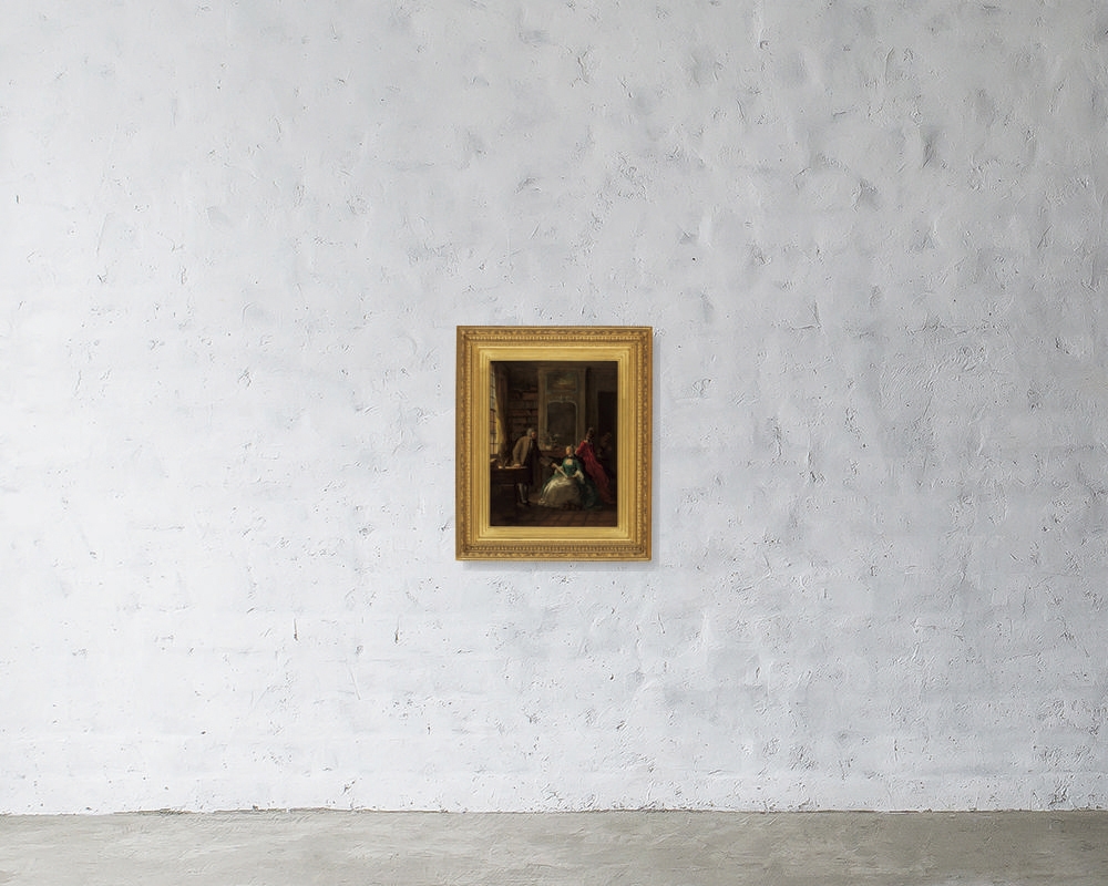 Artwork by Louise Émilie Leleux-Giraud, Portrait, Made of oil on board