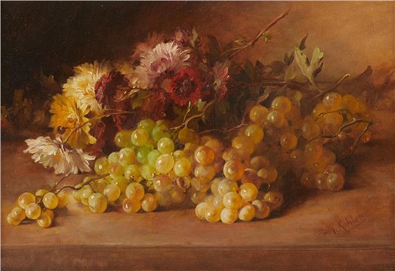 Stillleben mit Weintrauben by Mathieu Kohler