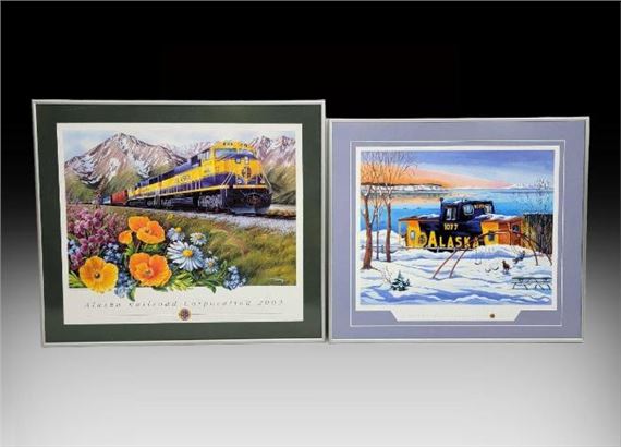 Wildflower & Betty Atkinson Caboose Alaska by Debbie Dubac