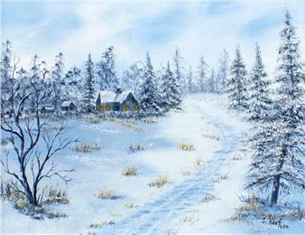 Winter Country Landscape - Jean Keef