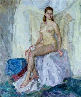 Sitting Nude - Alina Semenenko