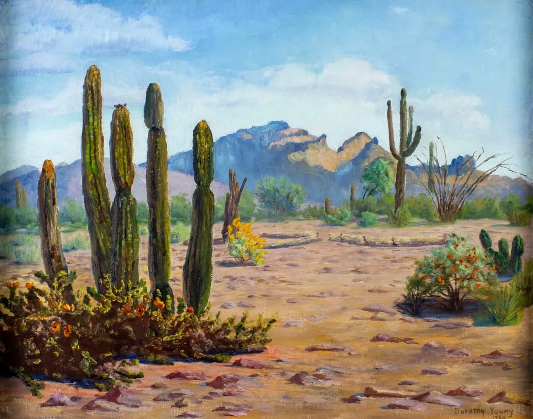 Dorothy Young Desert Landscape (1962) MutualArt