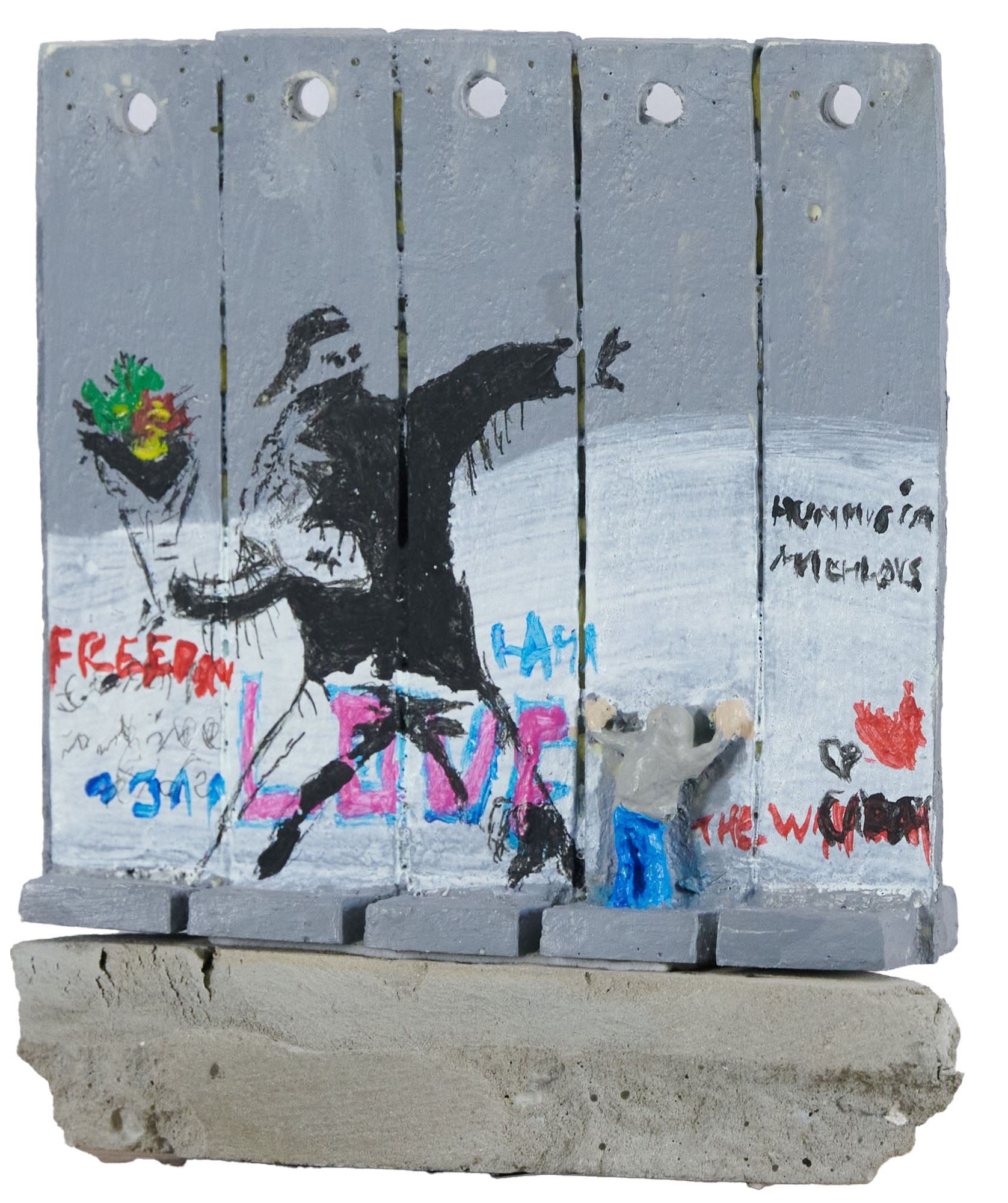 Banksy | The walled off hotel. Five-Part Souvenir Wall Section (Flower ...