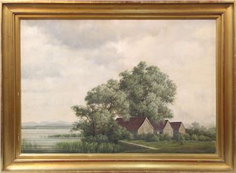 Paysage au bord de l’eau - Friedrich Krampf