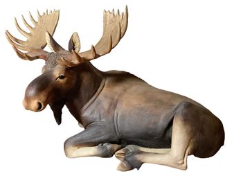 Moose Clay Sculpture Signed Heidi Uotila Dated - Heidi Uotila