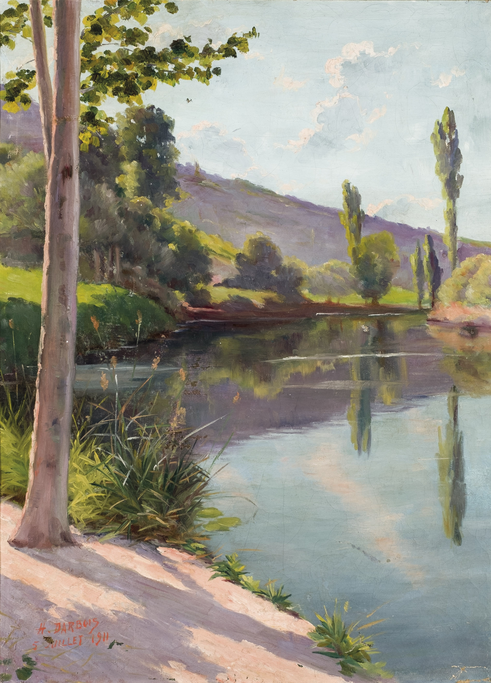 Artwork by Henri Darbois, Paisaje, Made of Oil on canvas