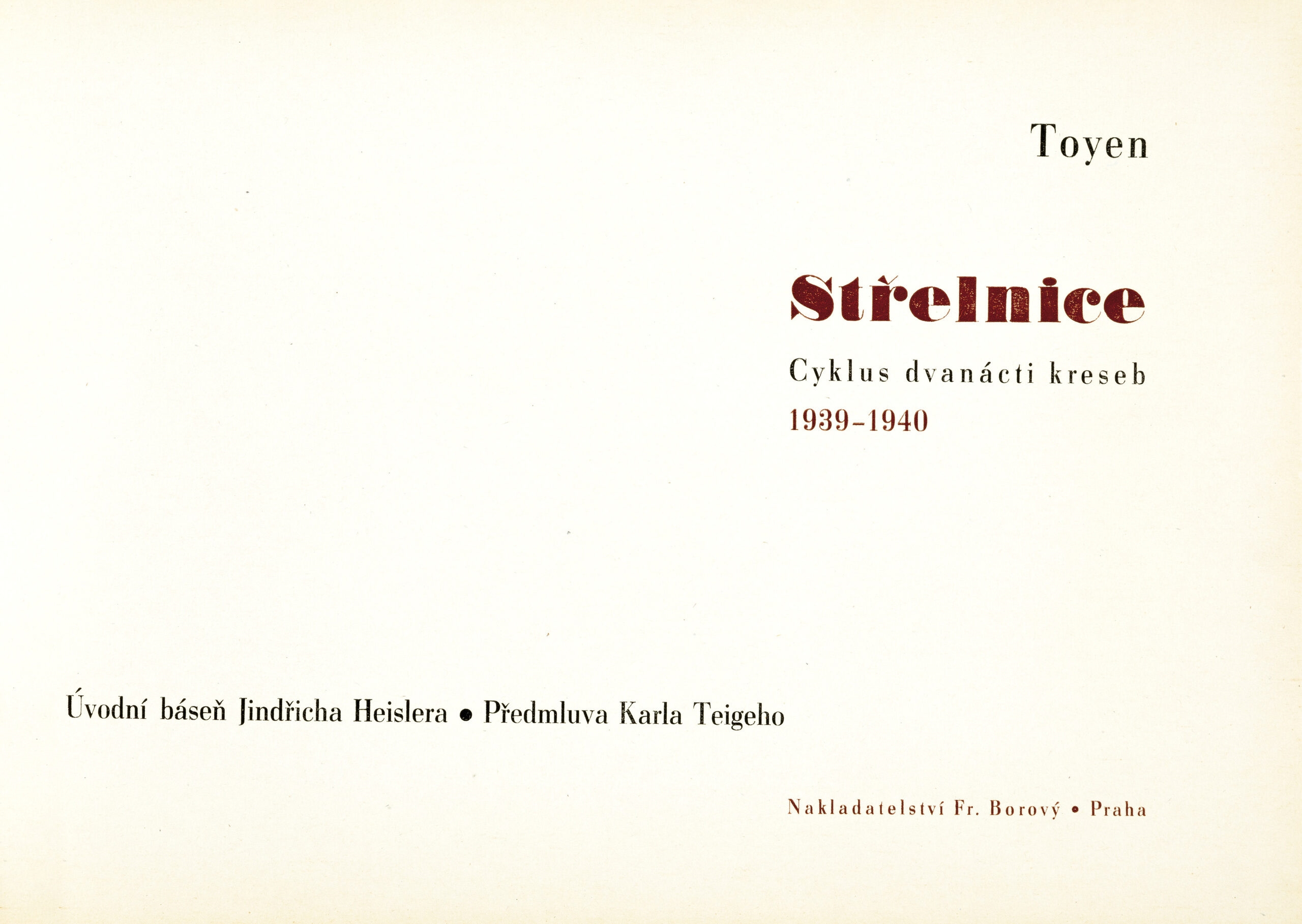 Artwork by Toyen, Shooting range, Made of print