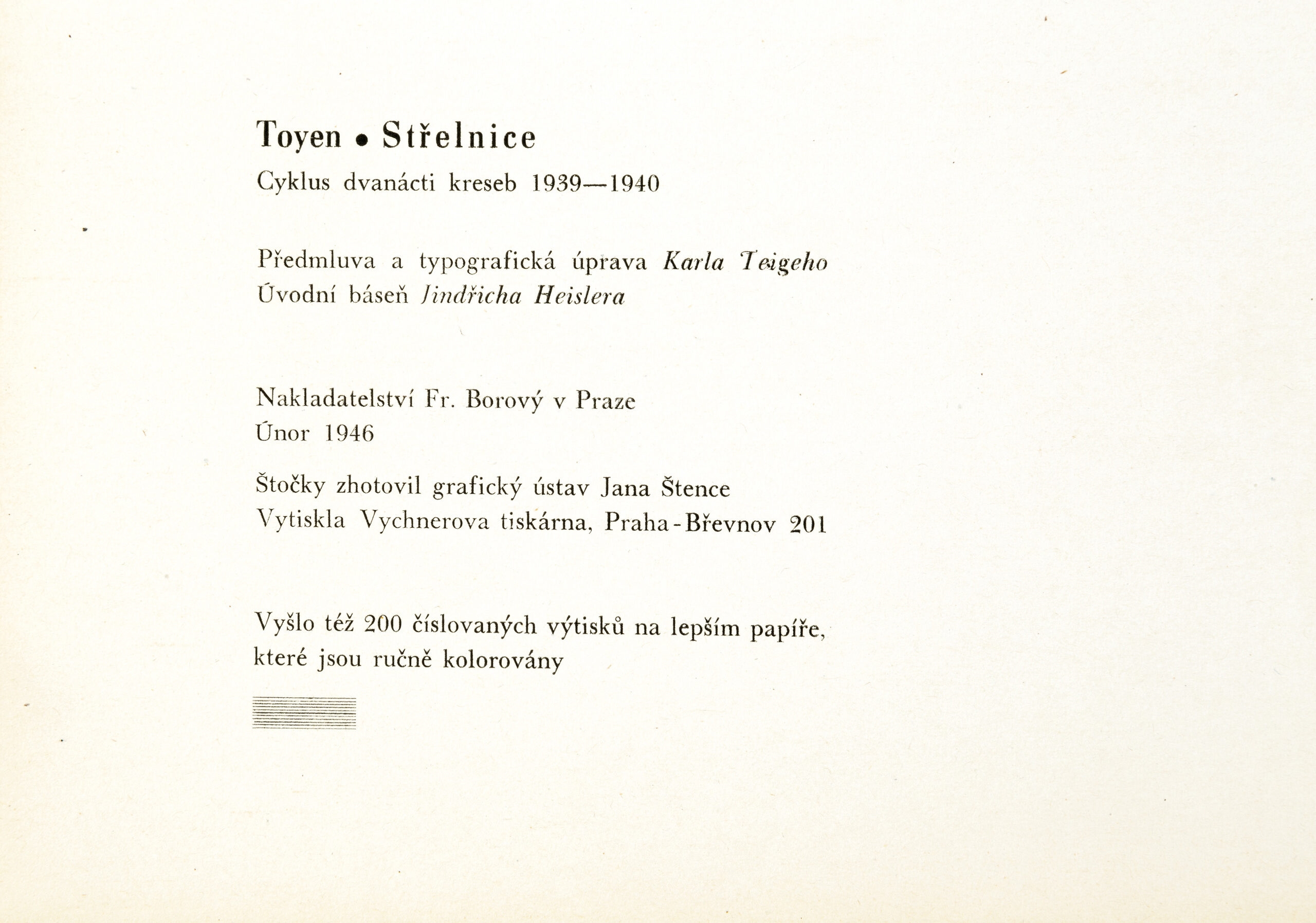 Artwork by Toyen, Shooting range, Made of print