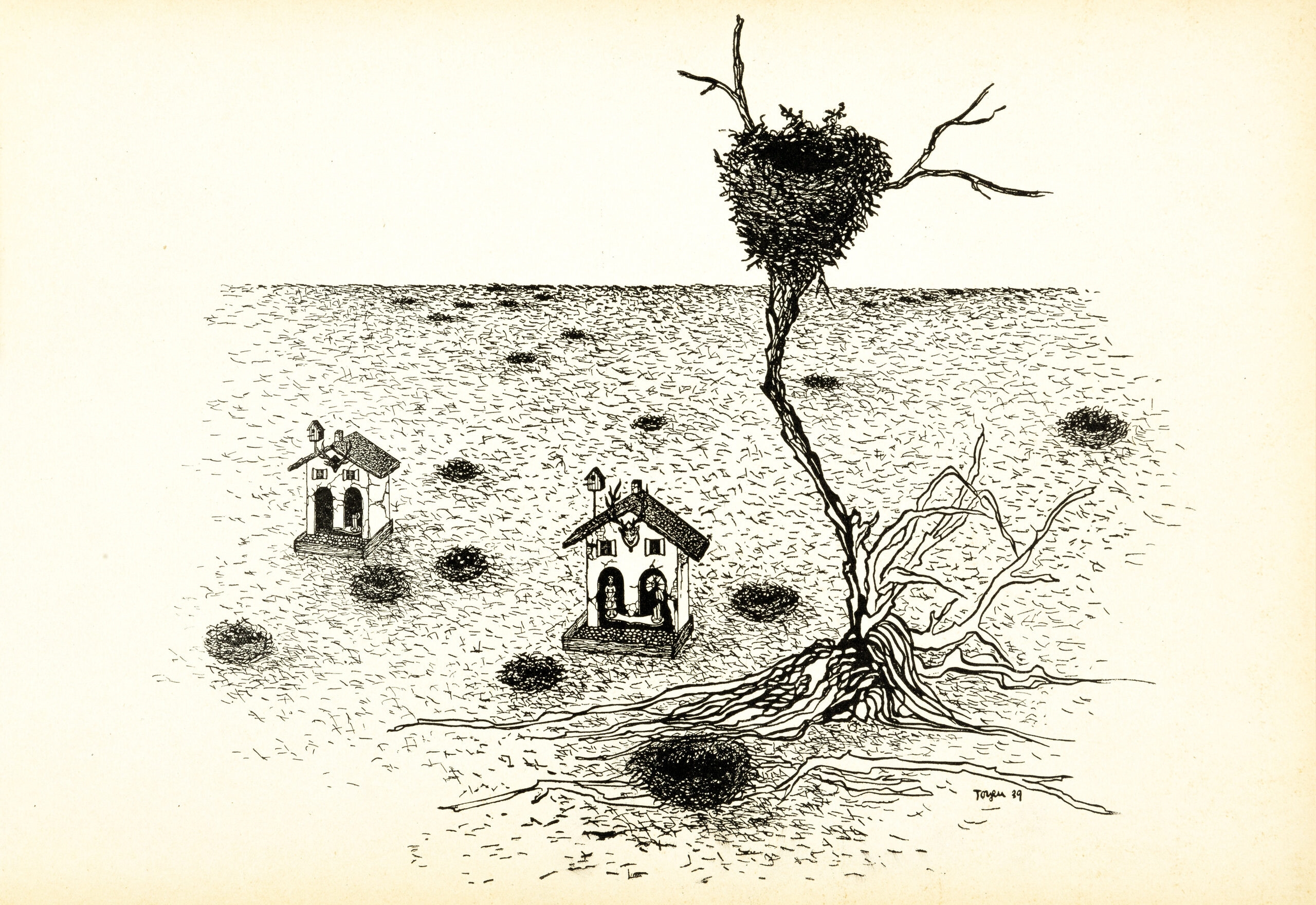 Artwork by Toyen, Shooting range, Made of print