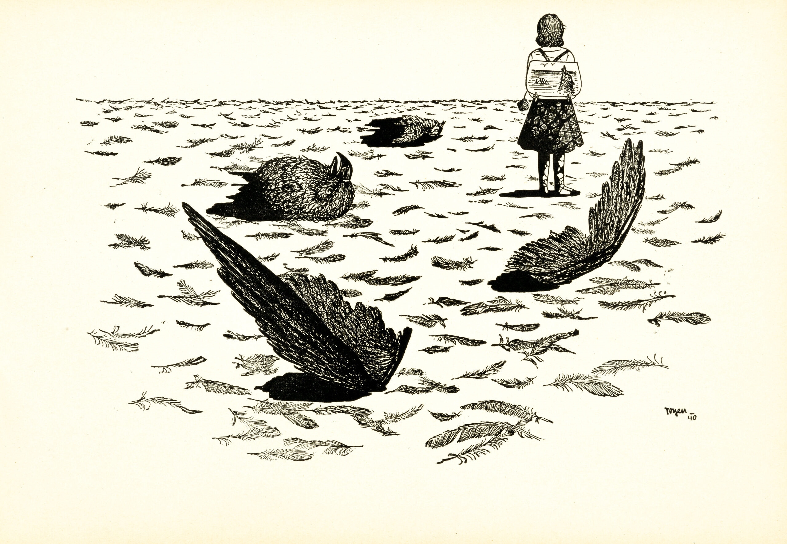 Artwork by Toyen, Shooting range, Made of print