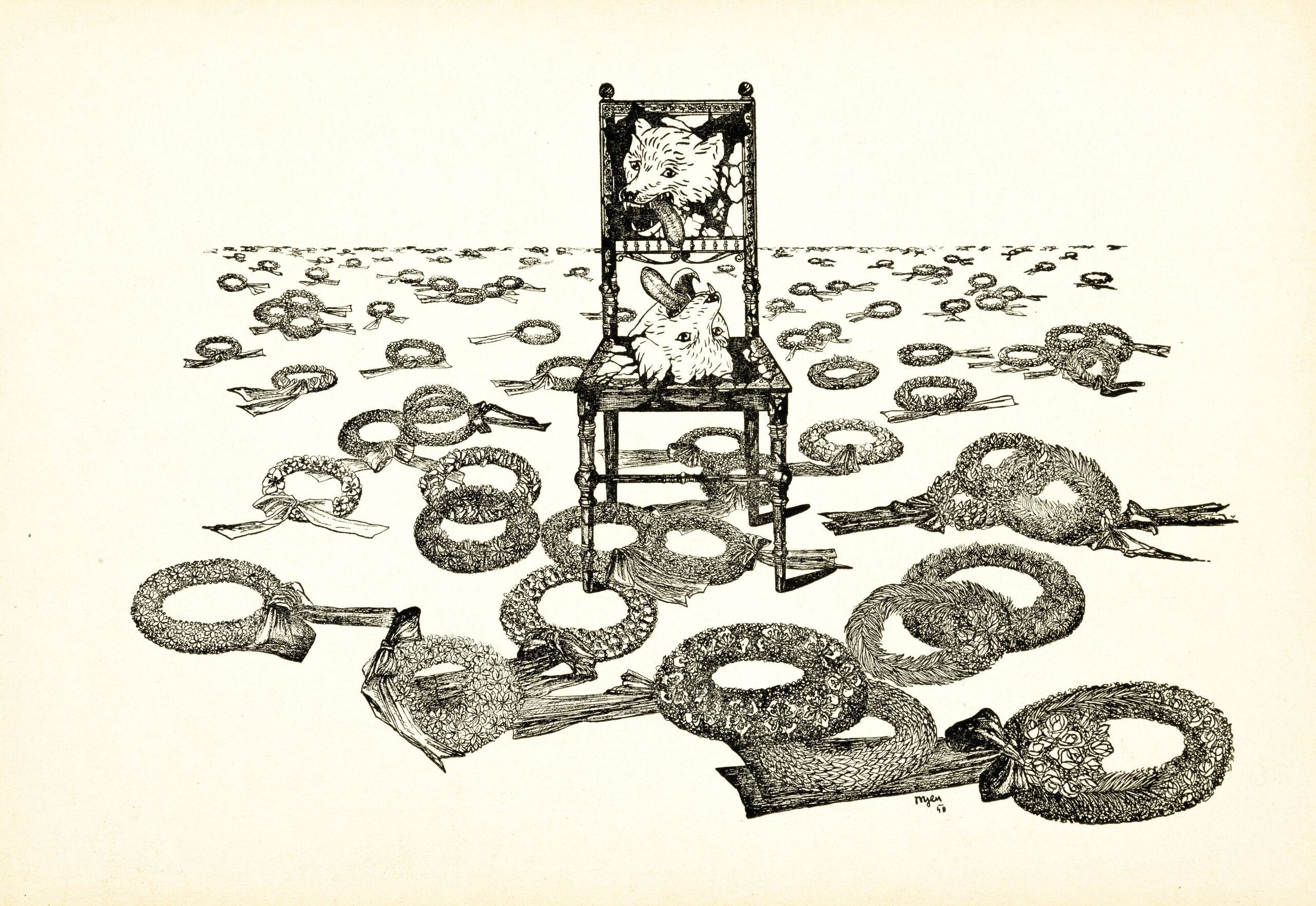 Artwork by Toyen, Shooting range, Made of print