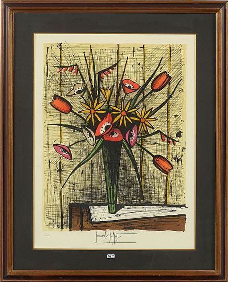 ベルナール・ビュッフェ,Nature morte au verre de vin ベルナール