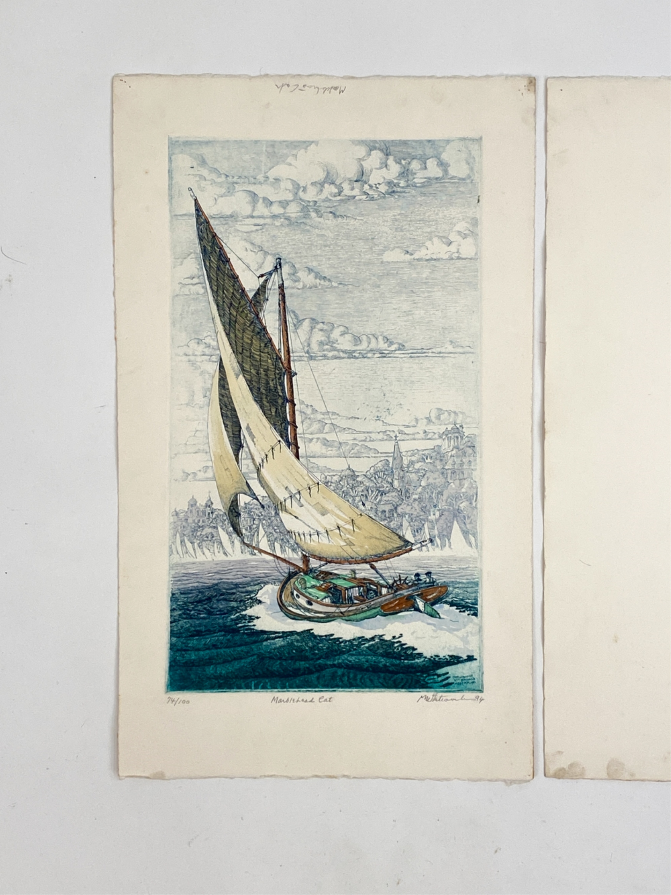 Mark Whitcombe | (2) color etchings of boats | MutualArt