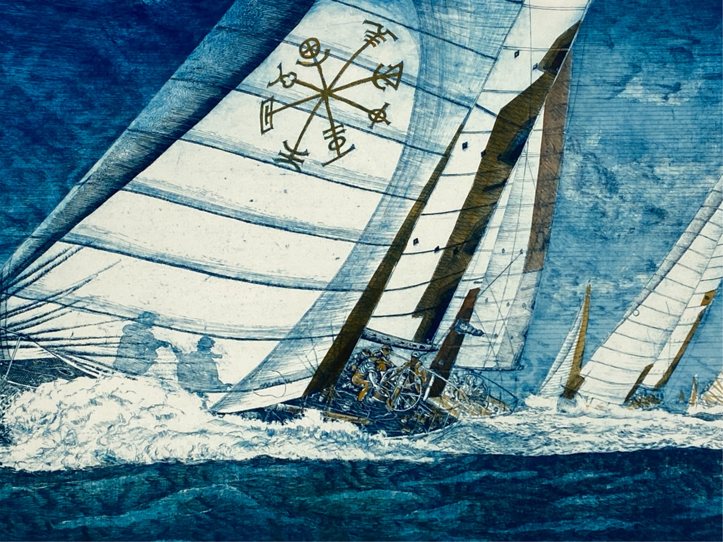 Mark Whitcombe | (2) color etchings of boats | MutualArt