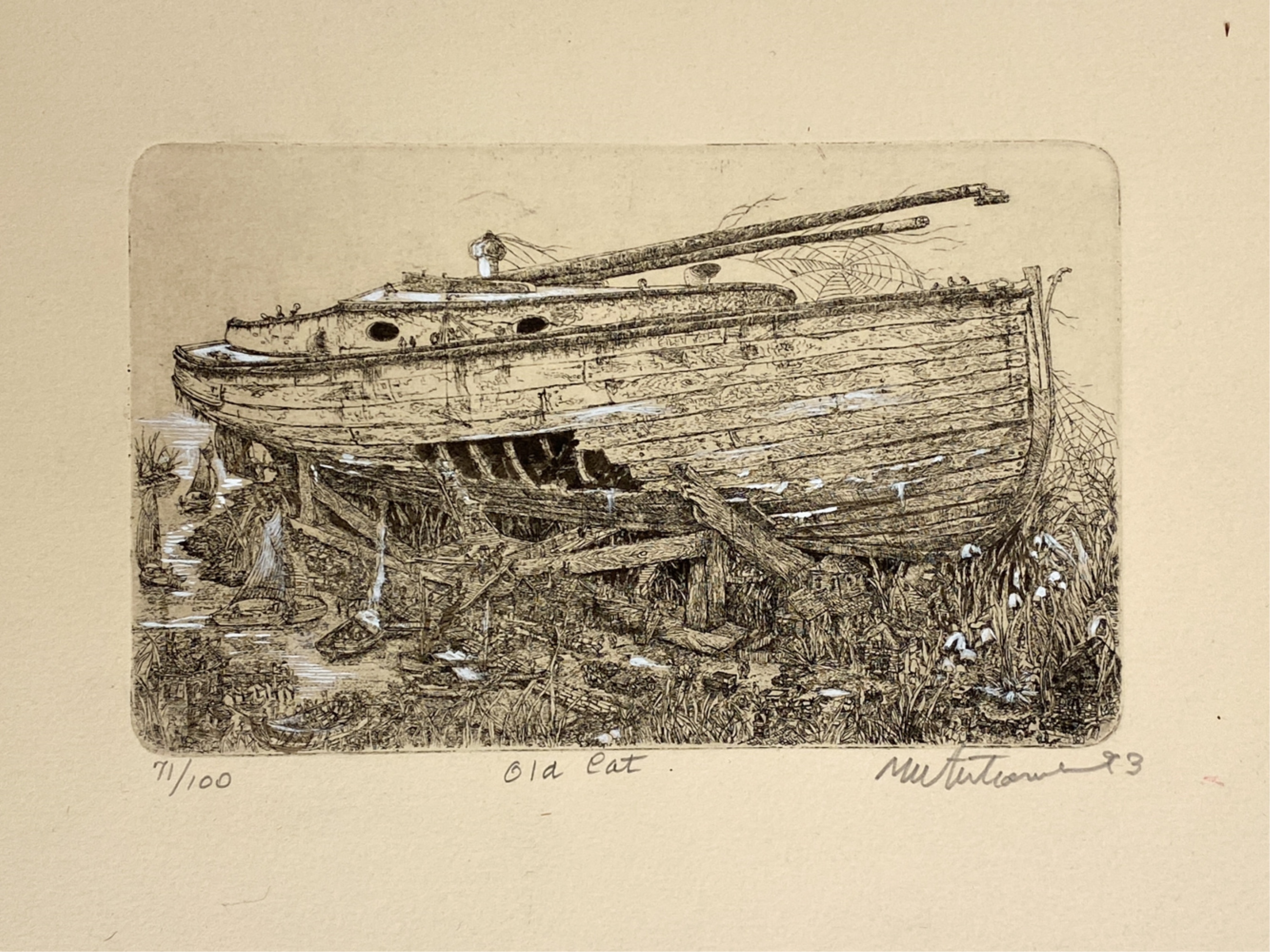 Mark Whitcombe | (4) MARK WHITCOMBE B. 1942 ETCHINGS WITH BOOK | MutualArt