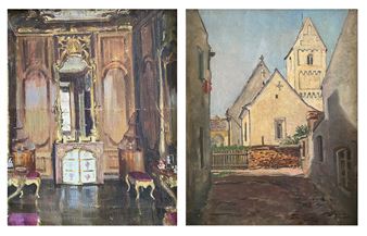 Ansicht der Kirche von Milbertshofen im Sonnenlicht - Fritz Bayerlein