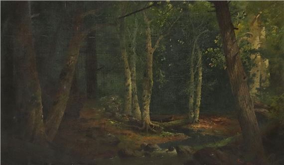 Woodland Stream by Henry Wolcott Boss, dated 1886
