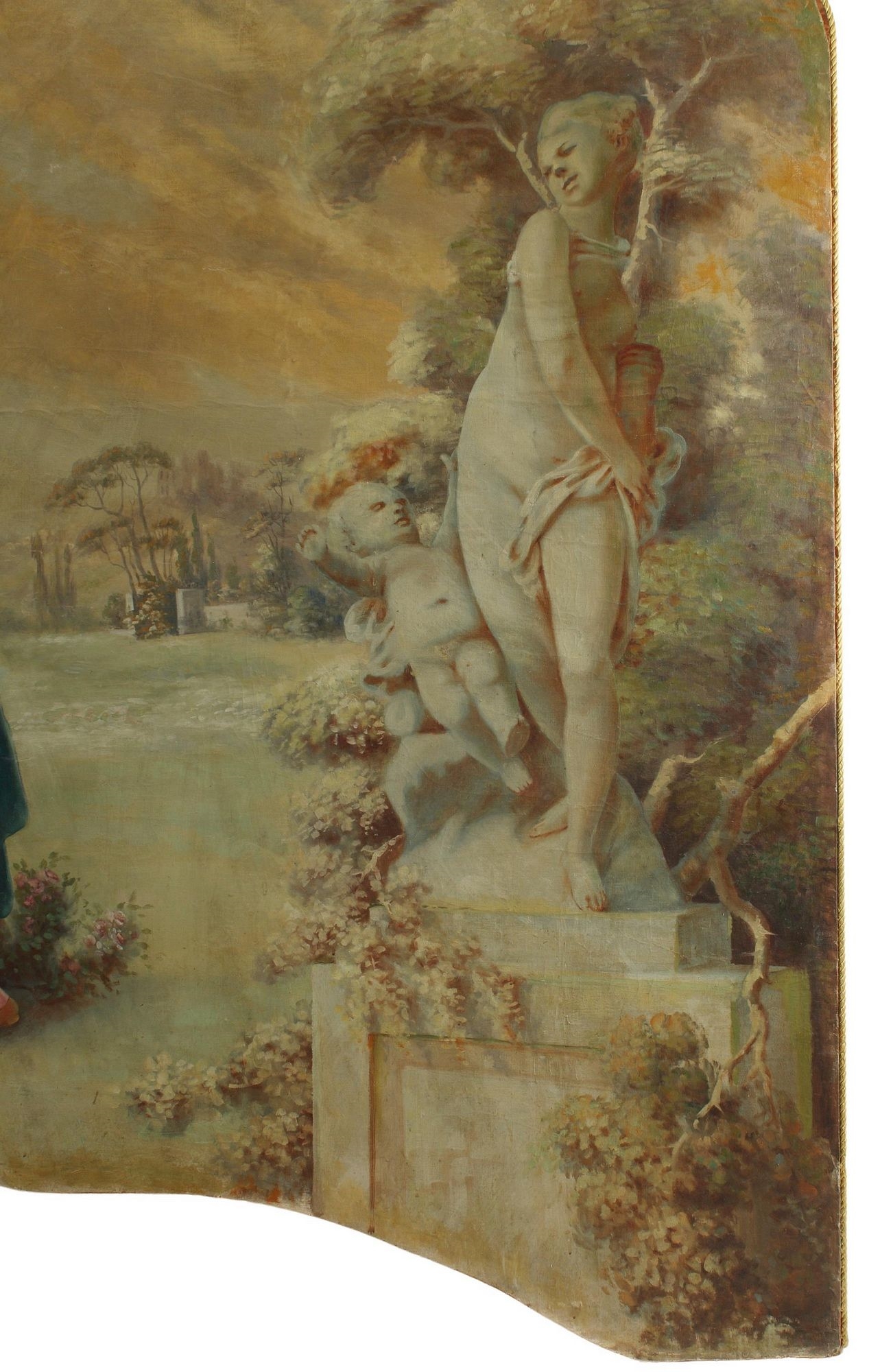 Jean-Honoré Fragonard | Rococo style painted architectural wall panel ...