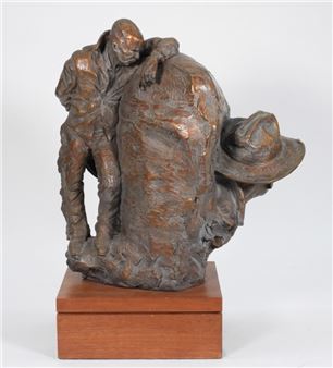 Scott Meyers Bronze Cowboy Sculpture - Scott Myers