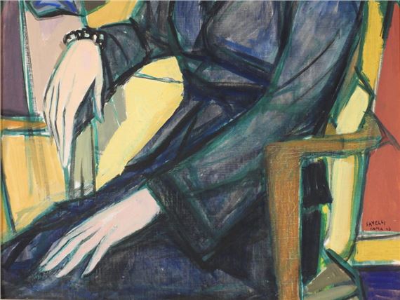 Angelo Savelli | Angelo Savelli Abstract Woman Portrait Painting ...