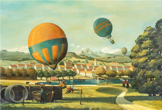 W. H. Newton | HOT AIR BALLOON RACE | MutualArt