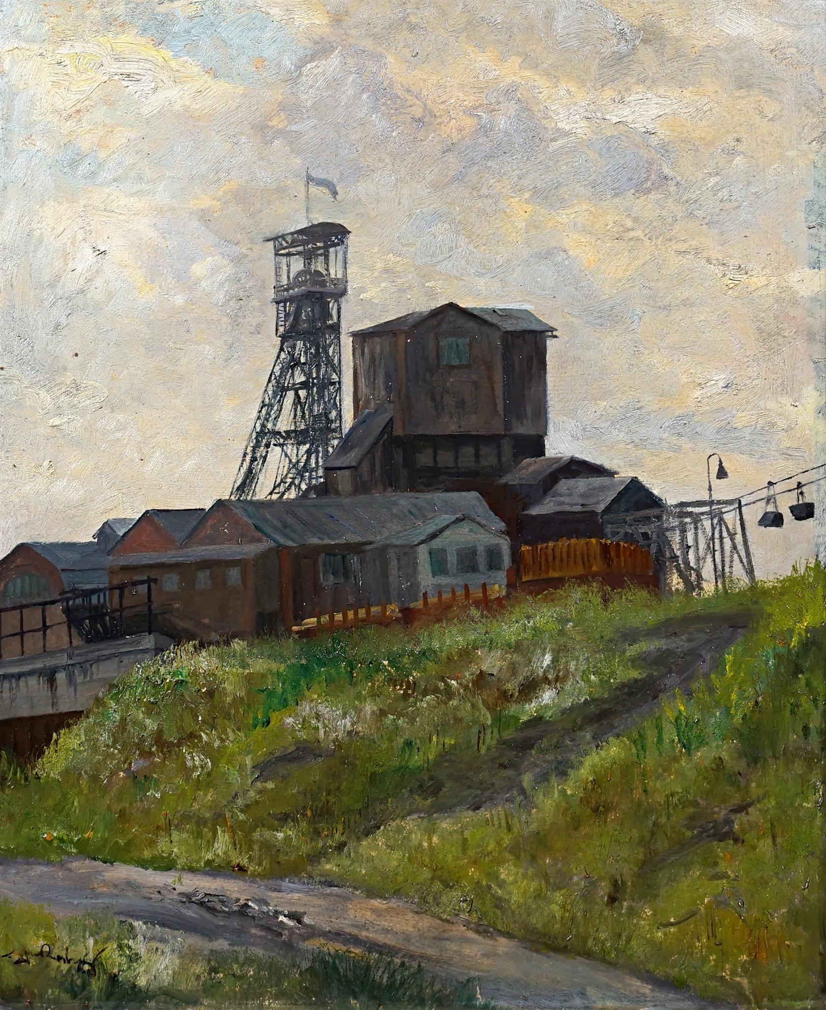 Artwork by Egon Rosbroy, Šٲ, Made of oil on cardboard