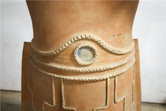 Brigido Lara | Brigido Lara Life-Size Aztec Terracotta Figure | MutualArt