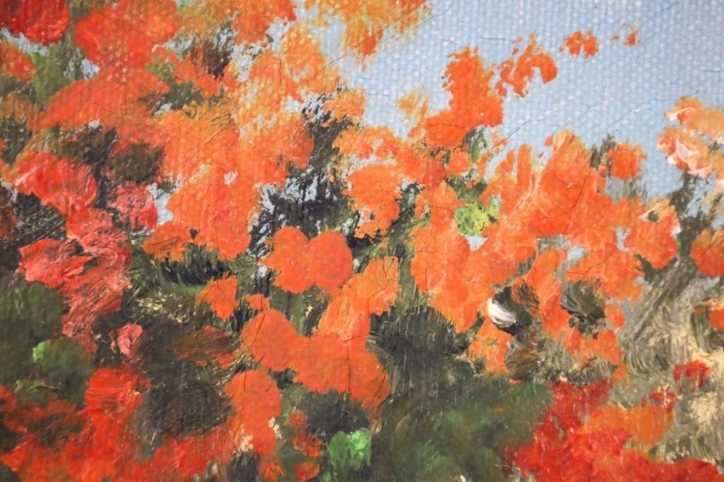 Artwork by Bertha Hatton Duke, Bertha Hatton Duke "Village Scene" Oil On Canvas, Made of Oil on canvas painting