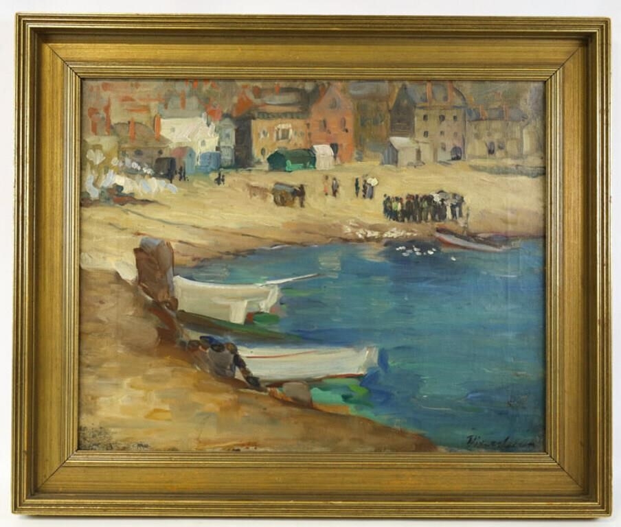 Dixie Selden Dixie Selden European Village Harbor Oil On Canvas MutualArt