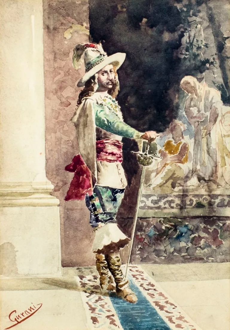 Artwork by Gurani, Cavalier, Made of watercolor on paper