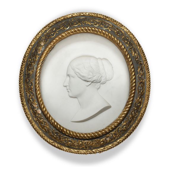 A Portrait Relief of Elizabeth Ward Thomas by John Quincy Adams Ward, Executed in 1853