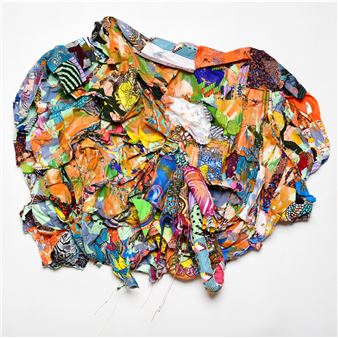Installation view of Freddie Styles exhibition at Bridgeport Art Center.