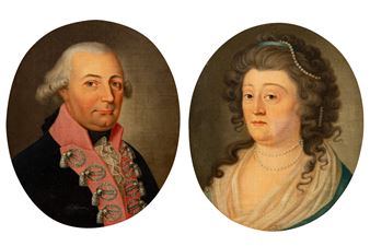 Portrait of a nobleman,Portrait of a lady - Joseph Friedrich August Darbès