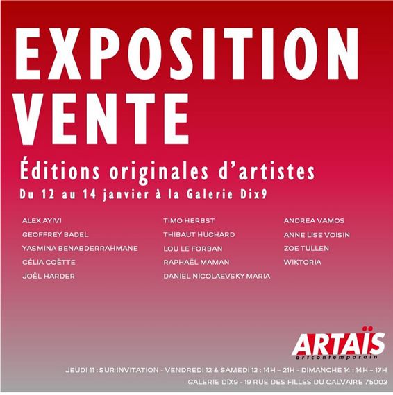 Carte Blanche À Artaïs - Galerie Dix9