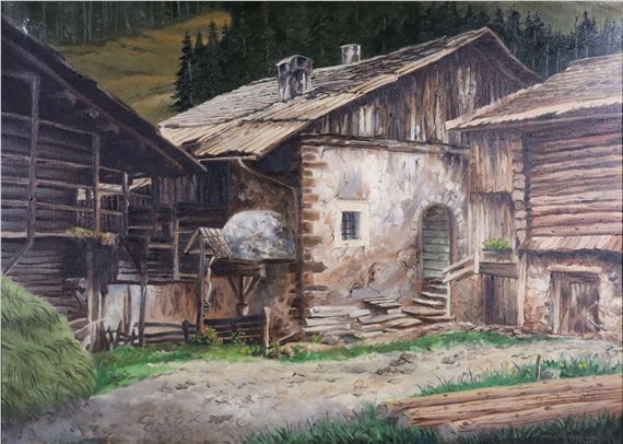 Altes Bergbauernhaus in St by Walter J. Boschan, 1981