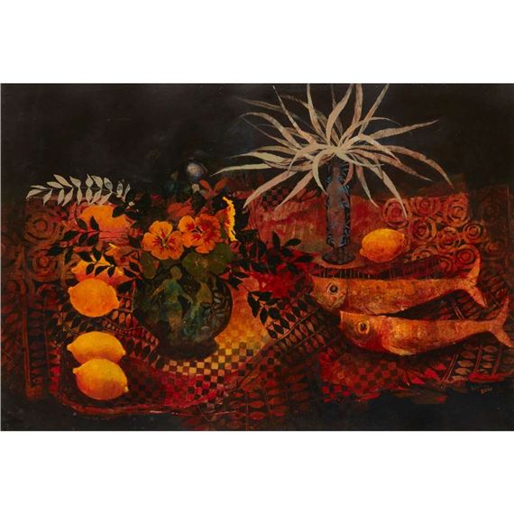 STILL LIFE WITH NASTURTIUMS - 2000 by Gordon Wyllie, 2000