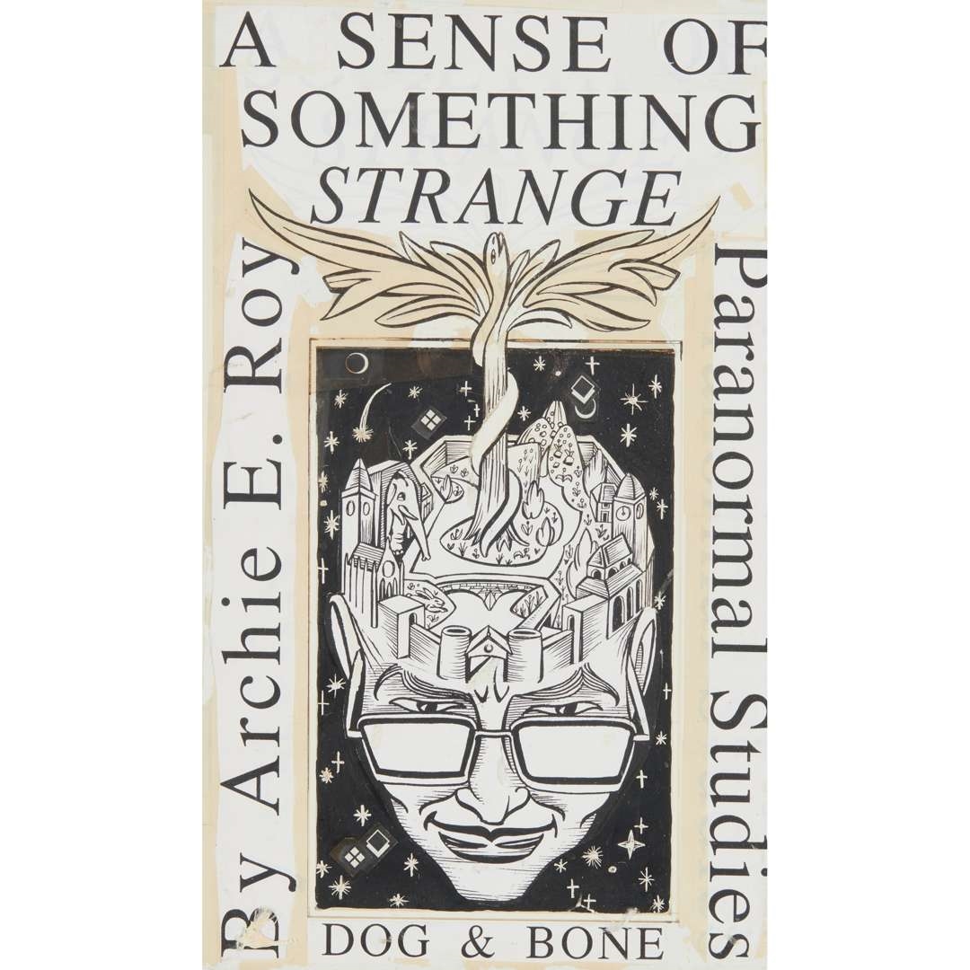 Artwork by Alasdair Gray, THREE DESIGNS FOR 'DOG & BONE', Made of collage