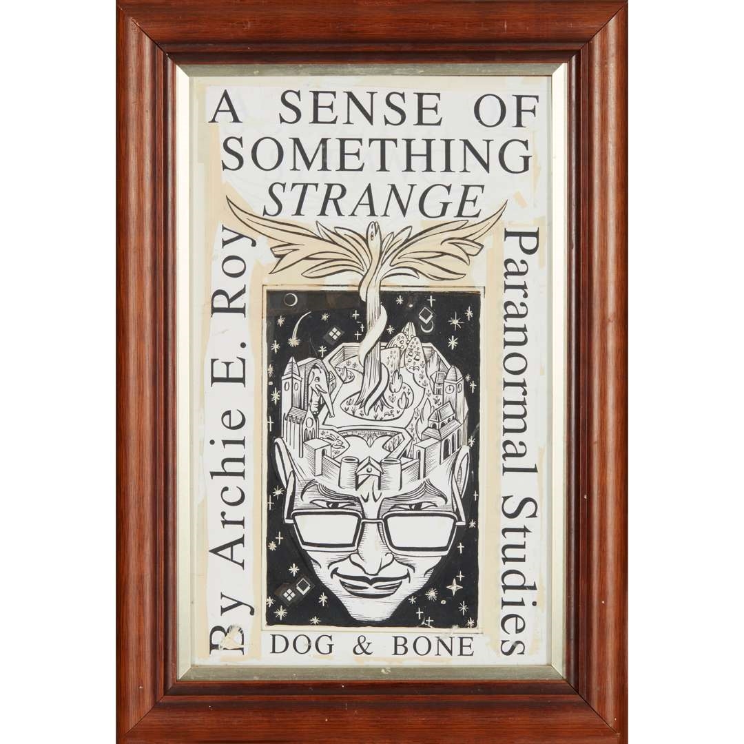Artwork by Alasdair Gray, THREE DESIGNS FOR 'DOG & BONE', Made of collage