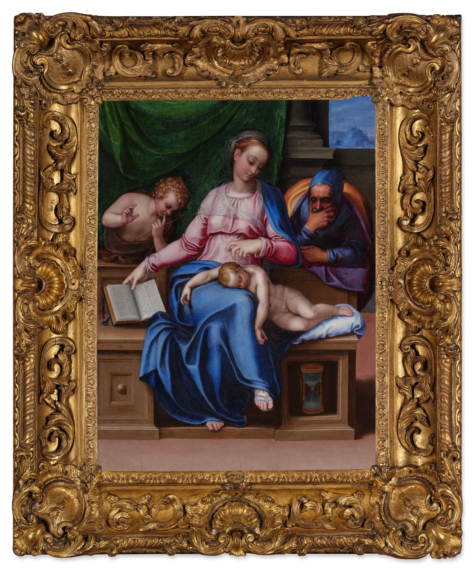 Artwork by Marcello Venusti, Holy Family, Made of oil on panel panel