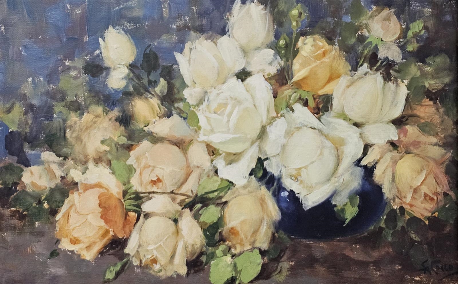 Giuseppe Alberto Cocco | Rose bianche | MutualArt