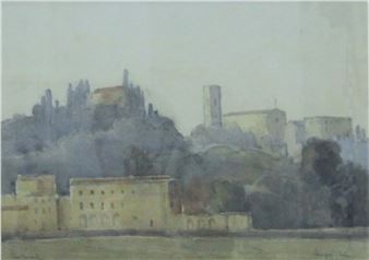 San Miniato from Florence - Oswald Partridge Milne