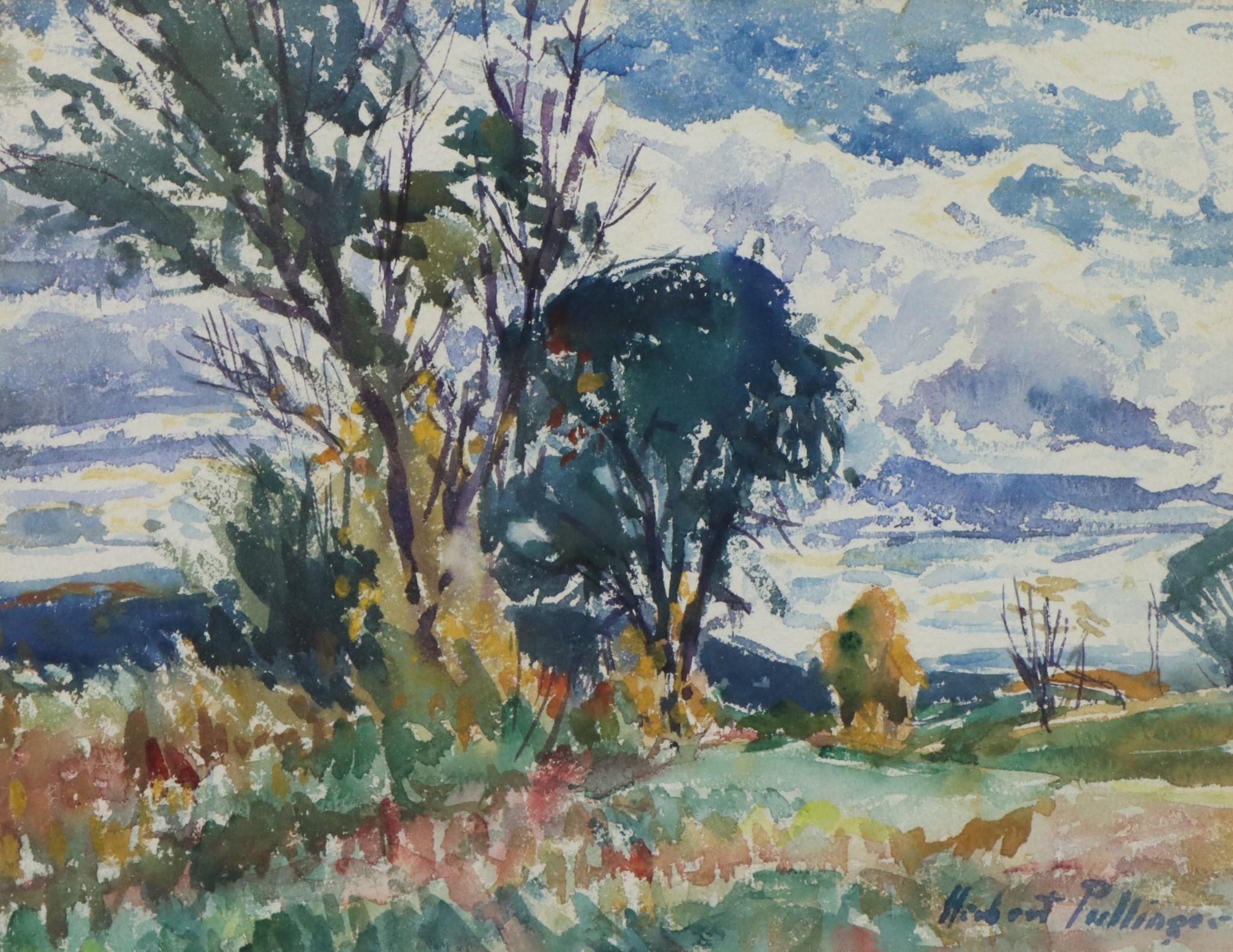 Herbert Pullinger | Impressionist landscape with vibrant folaige ...