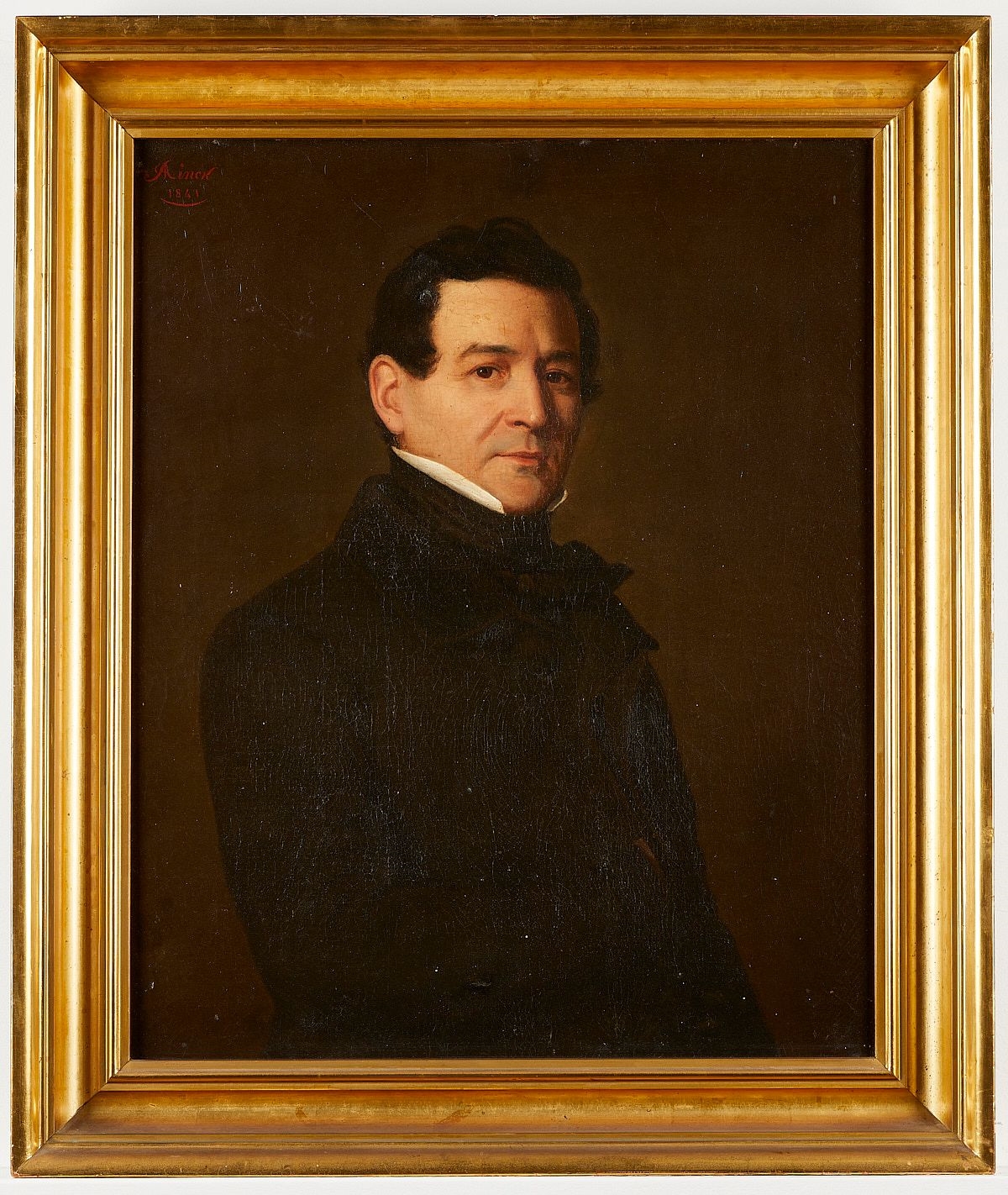 Artwork by Louis Nicholas Adolphe Rinck, Adolph Rinck Portrait of a Gentleman Painting 1841, Made of Oil on canvas painting