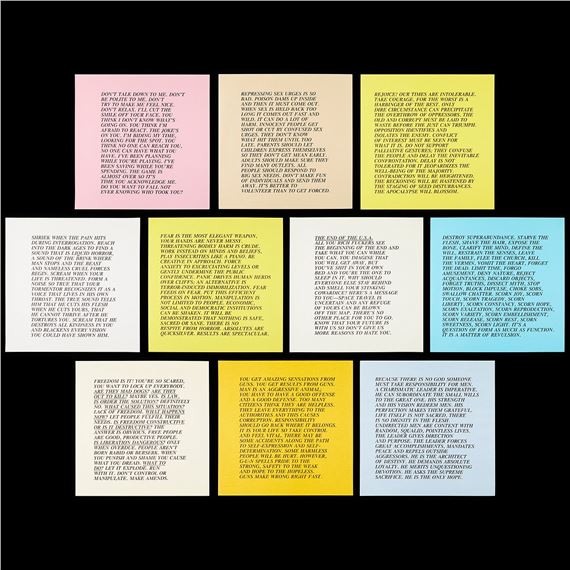 Jenny Holzer | 10 Jenny Holzer Inflammatory Essays Lithographs 