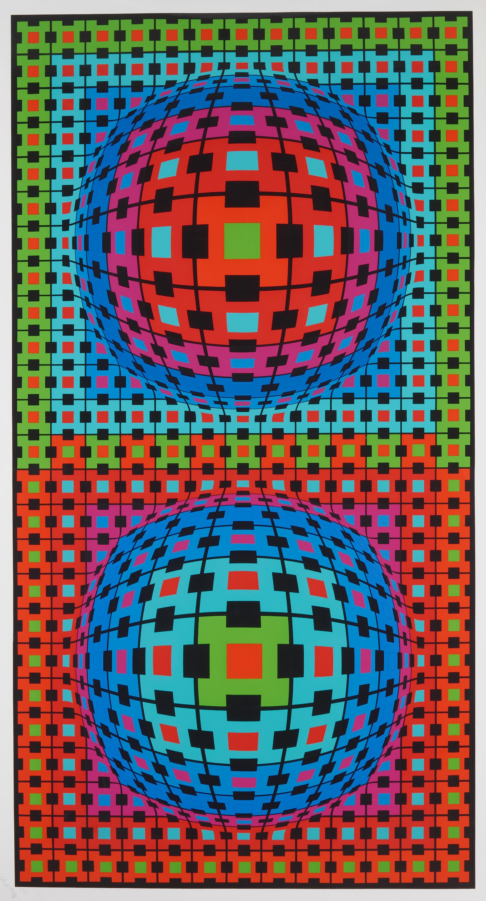 Victor Vasarely, Rivotril, 1990, Serigraph